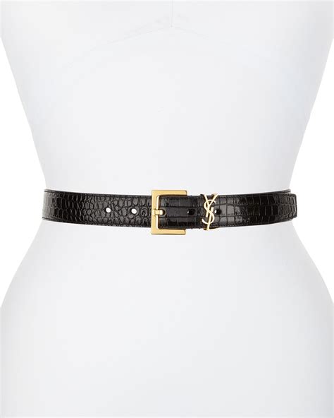 ysl croc belt|saint laurent belts.